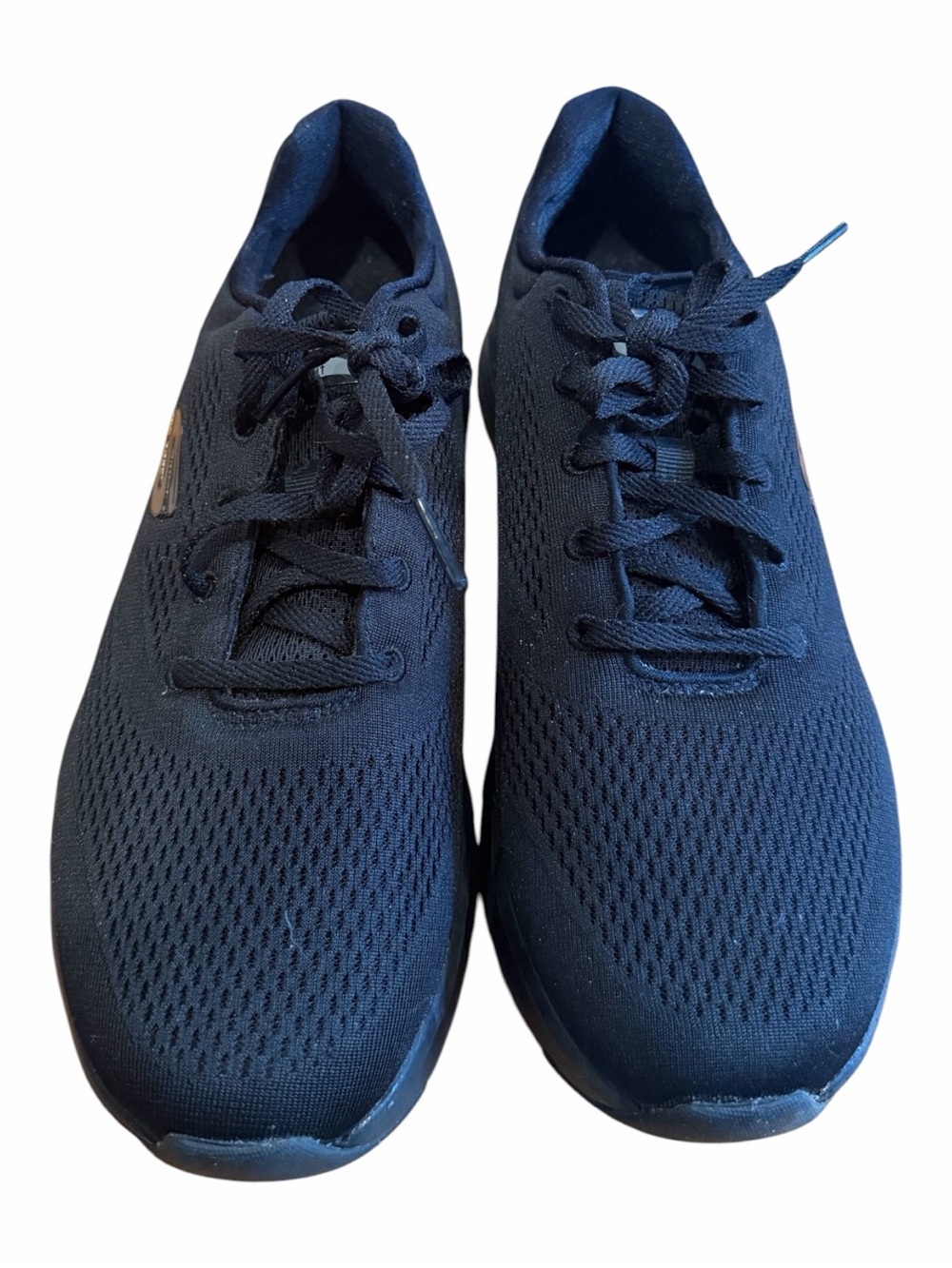 Skechers Women's Black Mesh Lace-Up Arch Fit Sneakers